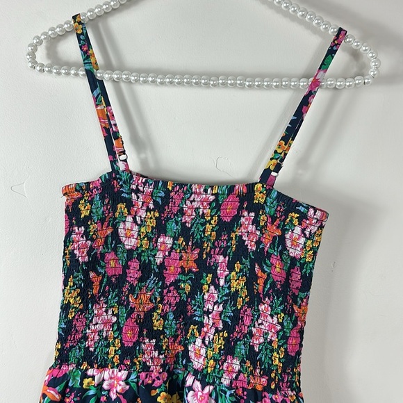 J. Crew Factory Floral Smocked Tiered Midi Dress XS - Picture 5 of 12